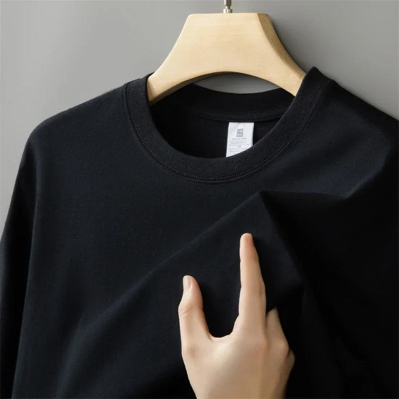 High Quality Short sleeve 100% Cotton T shirts Men and Women Casual Breathable Tees Solid color Couple Oversized Sports man Tops